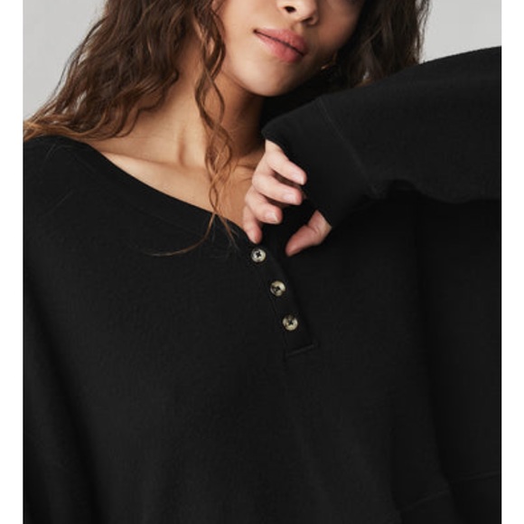 NWOT Waffle Crop Henley. Color sold out! - Picture 6 of 8